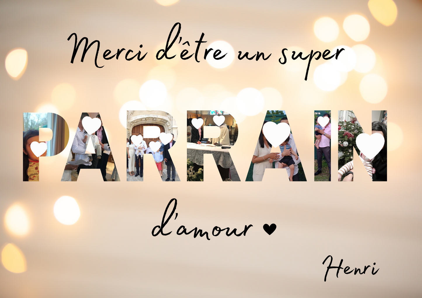 Affiche lettres photos