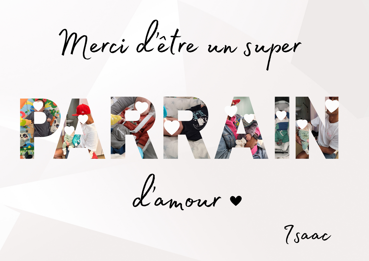 Affiche lettres photos