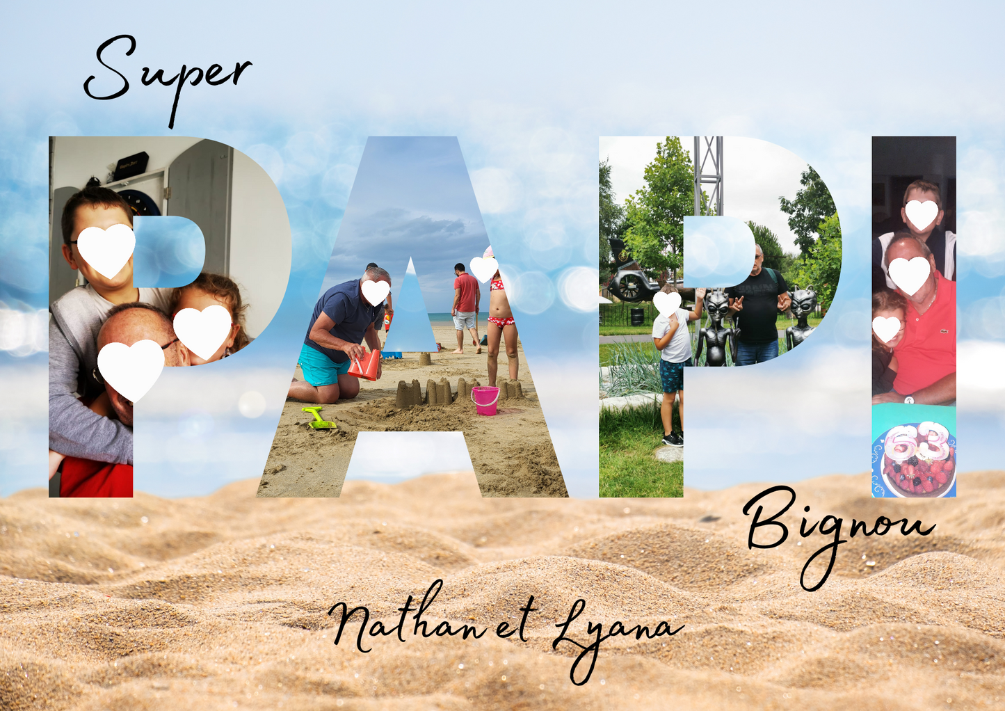 Affiche lettres photos