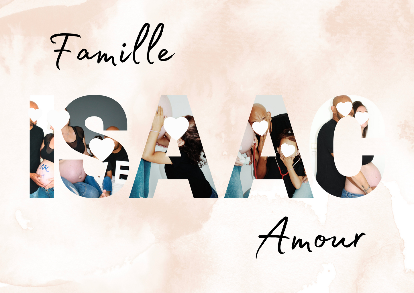 Affiche lettres photos