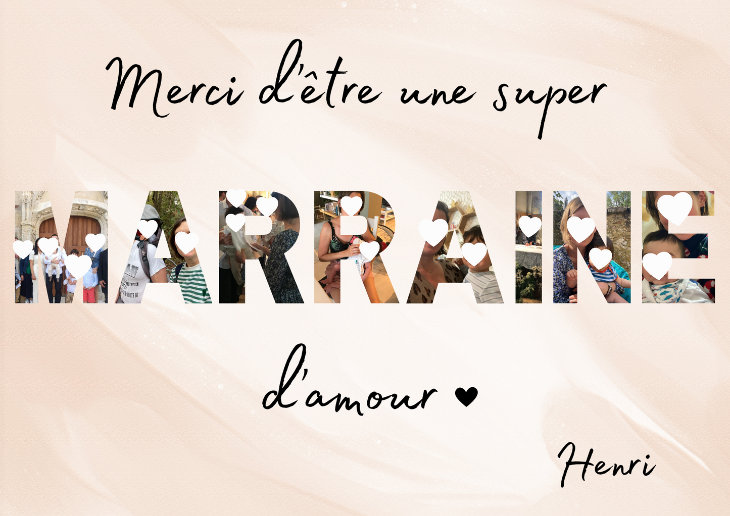 Affiche lettres photos
