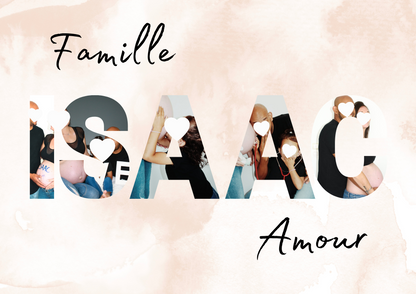 Affiche lettres photos