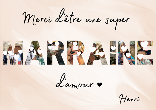 Affiche lettres photos