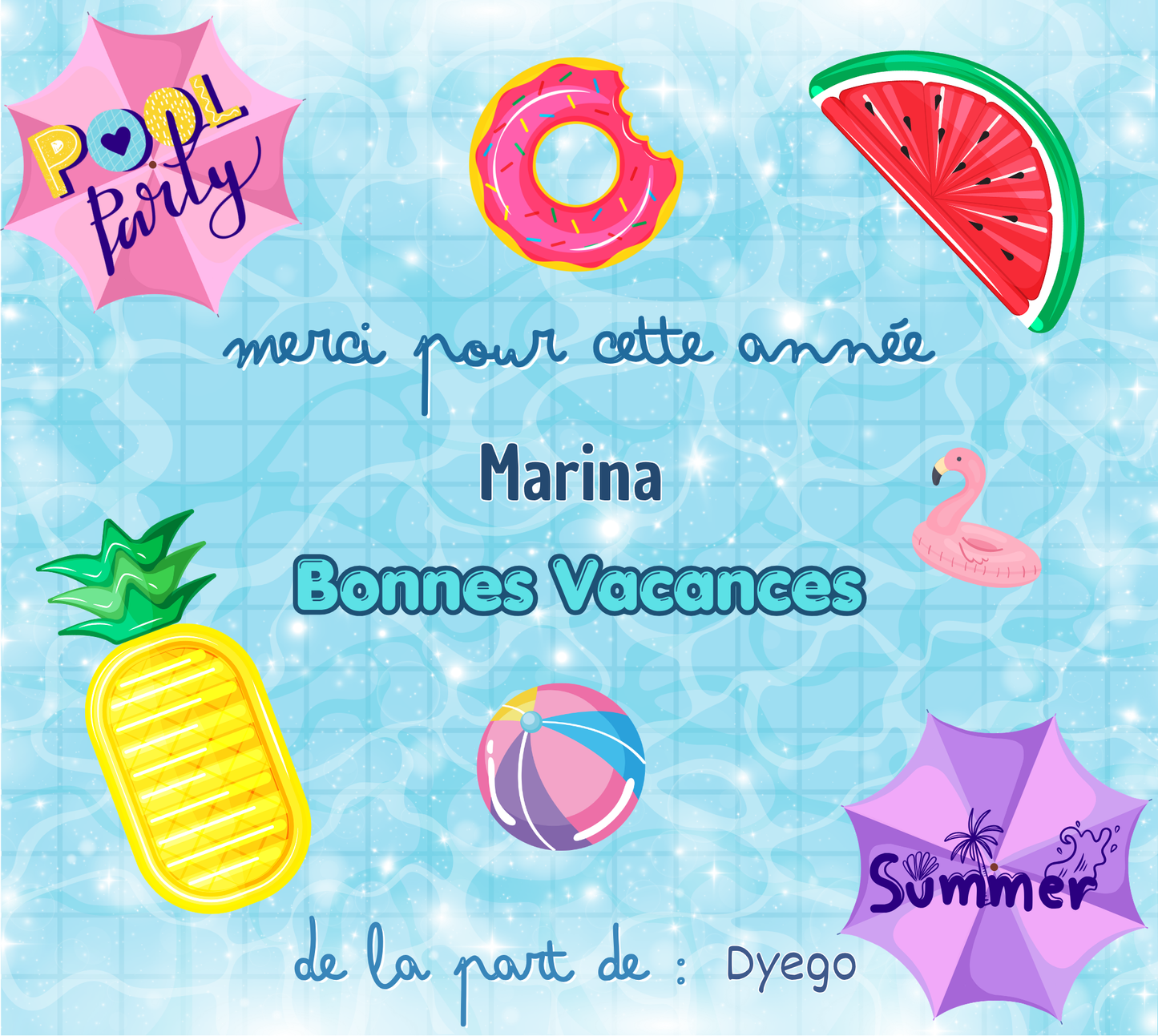 Sac transparent fin d'Année Scolaire
